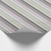 Wit Groen Roze Blauw en Zwart Cadeaupapier (Hoek)