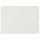 Wit Groen Stippenpatroon  Tafelkleed (Voorkant (Horizontaal))