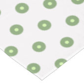 Wit Groen Stippenpatroon  Tafelkleed (Gekanteld)