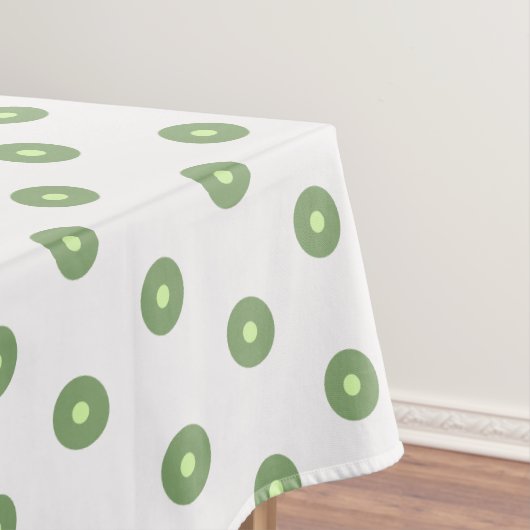 Wit Groen Stippenpatroon  Tafelkleed (Voorbeeld)