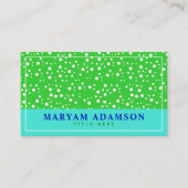 (Wit, Groen, Turkoois, Ivoor) Moderne grens Contactkaartje (Voorkant)