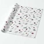 Wit groen  vrolijk kerstfeest cadeaupapier<br><div class="desc">Welkom bij ons betoverende White Greenery Merry Christmas Wrapping Paper-ontwerp, waar charme voldoet aan moderne elegantie. Dit ontwerp is voorzien van ingewikkelde waterverf groen en subtiel elegante kalligrafie met eenvoudige typografie, het vastleggen van de essentie van de traditionele gezelligheid en rustieke cottage core. Met een vleugje retro flair en een...</div>