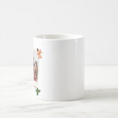 Wit Groen Vrolijk KerstfeestFamilie Foto Mok (Center)