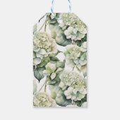 wit groen waterverf bloemig vrijgezellenfeest cadeaulabel (Achterkant)