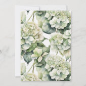 wit groen waterverf bloemig vrijgezellenfeest kaart (Achterkant)