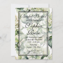 wit groen waterverf bloemig vrijgezellenfeest kaart