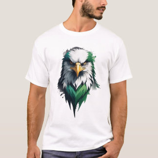 Wit Groen Zwart Eagle Royal Luxe T-shirt