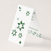 Wit-groene kerststerren Kaart voor de zorgverlener (Achterkant)