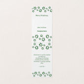Wit-groene kerststerren Kaart voor de zorgverlener (Binnenkant ongevouwen)