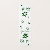 Wit-groene kerststerren Kaart voor de zorgverlener (Buitenkant ongevouwen)