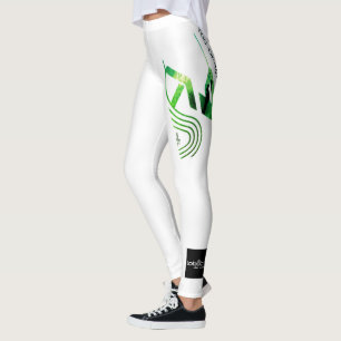 Wit-groene sleepboot-van-water Leggings