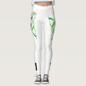 Wit-groene sleepboot-van-water Leggings (Voorkant)