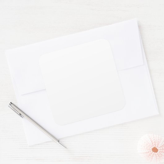 Wit Groot Vierkante Sticker (Envelop)