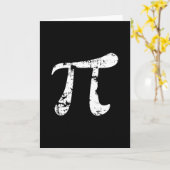 Wit Grunge Pi-symbool Kaart (Gele Bloem)