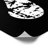 Wit Grunge Pi-symbool Poster (Hoek)