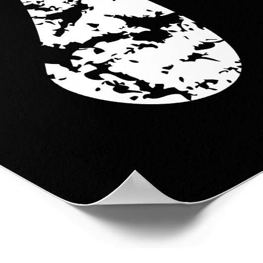 Wit Grunge Pi-symbool Poster (Hoek)