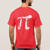 Wit Grunge Pi-symbool T-shirt (Achterkant)