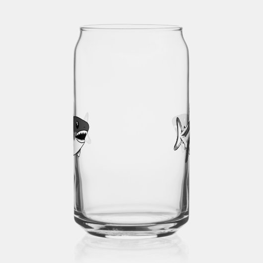 wit haaienglas blikvorm glas (Links)