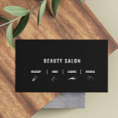 Wit Haar Salon Modern Bold QR Code Social Media Visitekaartje