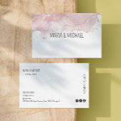 Wit Hair Salon Roos Goud Handgeschreven Visitekaartje