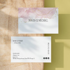 Wit Hair Salon Roos Goud Handgeschreven Visitekaartje