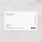 Wit Hair Salon Roos Goud Handgeschreven Visitekaartje (Achterkant)