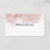 Wit Hair Salon Roos Goud Handgeschreven Visitekaartje (Voorkant)