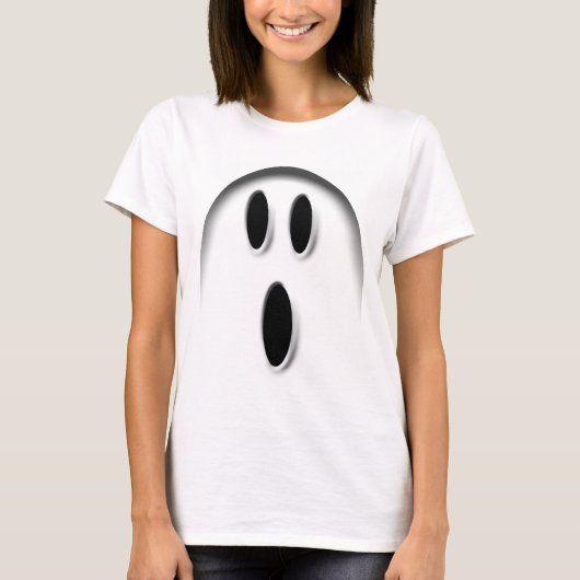 Wit Halloween Ghost T-shirt (Voorkant)