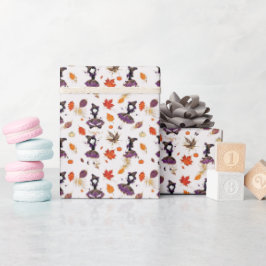 Wit | Halloween Kleine Heks Cadeaupapier