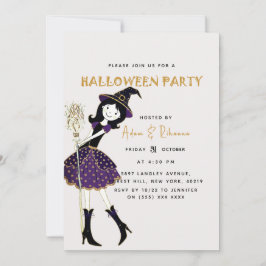 Wit | Halloween Magische Bezem Kaart