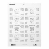 Wit handgeschreven cosmeticafleslabel etiket (Full Sheet)