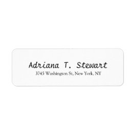 Wit Handschrift Professioneel Elegant Eenvoudig Etiket