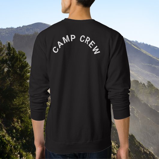 Wit Happy Camper Crest Camp Crew Zwart Trui