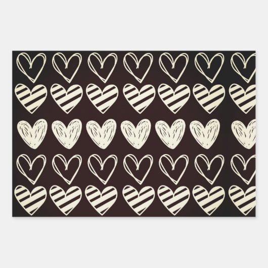 Wit hart #24 inpakpapier vel (Voorkant 2)