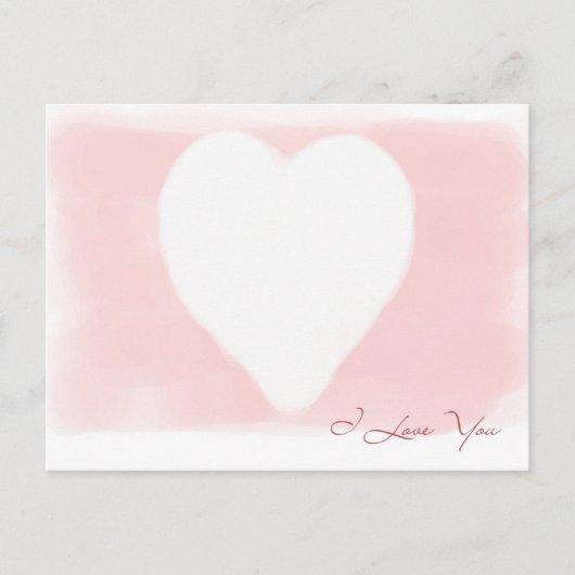 Wit hart briefkaart (Voorkant)