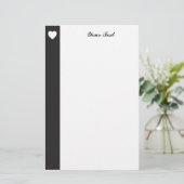 Wit hart briefpapier (Staand voorkant)