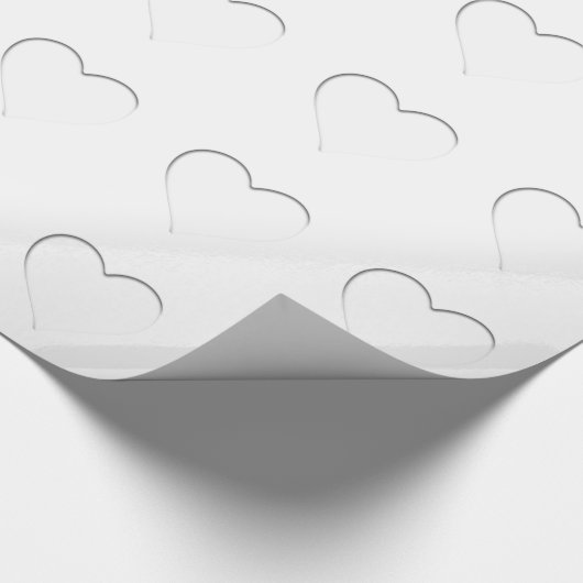 Wit hart cadeaupapier (Hoek)