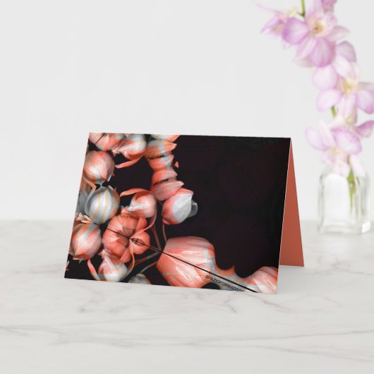 "Wit hart in zwart door zon" & Stilte Kaart (Orchidee)