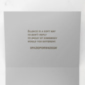 "Wit hart in zwart" & Onverschilligheid Stilte Drieluik Wenskaart (Binnenzijde eerst)