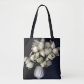 "Wit hart in zwart" Tote Bag (Voorkant)