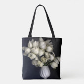 "Wit hart in zwart" Tote Bag (Achterkant)