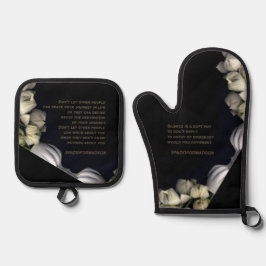 "Wit hart in zwart van de maan" & Journey Silence Ovenwant & Pannenlap Set