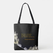 "Wit hart in zwart van de maan" & Onverschillighei Tote Bag (Achterkant)