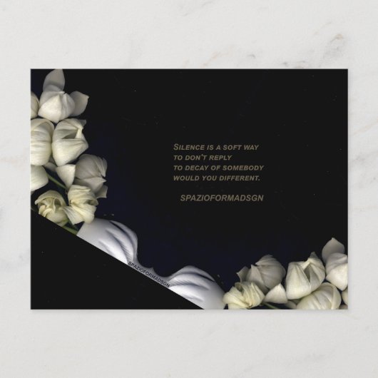 "Wit hart in zwart van de maan" & Stilte Briefkaart (Voorkant)