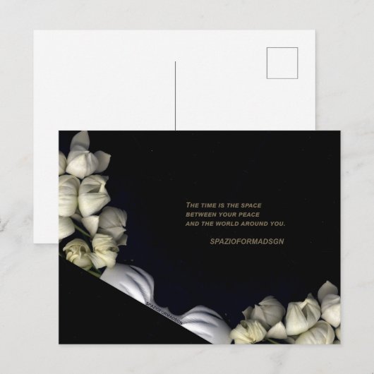 "Wit hart in zwart van de maan" & Tijd Briefkaart (Voorkant / Achterkant)