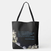 "Wit hart in zwart van de maan" & Twijfel Tote Bag (Achterkant)