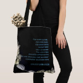 "Wit hart in zwart van de maan" & Twijfel Tote Bag (Dichtbij)