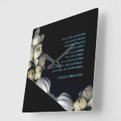 "Wit hart in zwart van de maan" & Twijfel Vierkante Klok (Hoek)