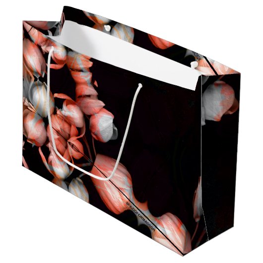 "Wit hart in zwart van de zon" Groot Cadeauzakje (Voorkant Gekanteld)