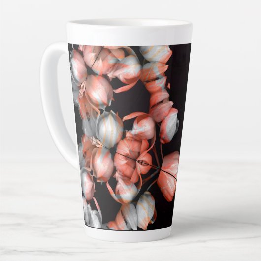 "Wit hart in zwart van de zon" Latte Mok (Linkerhoek)